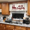 thumbnail image 6 of Merry Christmas Valances for Windows, Winter Red Plaid Elk Xmas Linen Rod Pocket Valance Short Window Treatments Curtains for Kitchen Bathroom Bedroom Decor, 42 x 18 Inches, 6 of 9