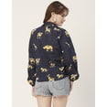 thumbnail image 2 of Moomaya Printed Full Sleeve Knot Cropped Shirt, Cotton Summer Top For Women, 2 of 8