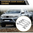 thumbnail image 3 of 4pcs Exterior Door Handle Cover Car Door Handle Protector for Toyota Tacoma 2016-2023 Car Door Handle Protector without Keypad ABS Chrome Silver Tone, 3 of 5