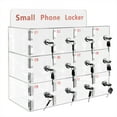 thumbnail image 3 of Miumaeov 12 Slots Acrylic Cell Phone Locker Box with Door Locks and Keys Wall-Mounted Clear Cell Phones Storage Cabinet Pocket Locker for Office Classroom Conference Rooms, 3 of 12