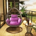 thumbnail image 2 of Hanging Basket Cushion Thickened Swing Pad 21x26x5in Indoor Outdoor Egg Chair Lounger Seat Nylon Spandex Cover, 2 of 8