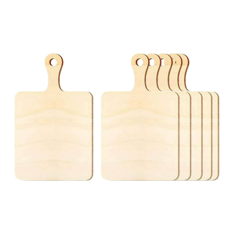 6 Pieces Mini Wooden Chopping Board Board Tray Cheese Board Wood Board for Crafts Small for Chen Cooking, Size: 14x23cm, Brown