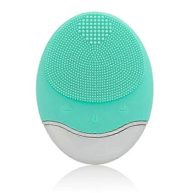Sonic Facial Cleansing Brush, Soft Silicone Waterproof Face Cleanser Bamboo Charcoal Wireless