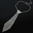 thumbnail image 6 of Luxurious Rhinestones JK Necktie Adjustable Necklace Tie Costume Tie, 6 of 9