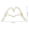 thumbnail image 3 of Melantax Resin heart-shaped finger gesture statue resin skull palm statue desk ornaments, 3 of 6