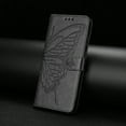 thumbnail image 5 of Designed for iPhone 13 Pro Case Wallet, Women Flip Folio Cover with Butterfly Embossed PU Leather Kickstand Credit Card Holder Slots Wrist Strap Phone Case for iPhone 13 Pro, Black, 5 of 5