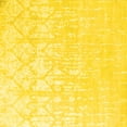thumbnail image 1 of Ahgly Company Machine Washable Indoor Square Solid Yellow Modern Area Rugs, 5' Square, 1 of 4