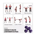 thumbnail image 3 of Mancuerna Pesa Ejercicio 3kg Neopren Kit Fitness Yoga Gym morado, 3 of 4