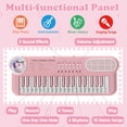thumbnail image 4 of Pink Keyboard Piano for 1 2 Year Old Girl,Baby Piano for Toddler 1-3,with Microphone&DIY Stickers&Sheet Music,Birthday Gift for Kids, 4 of 8
