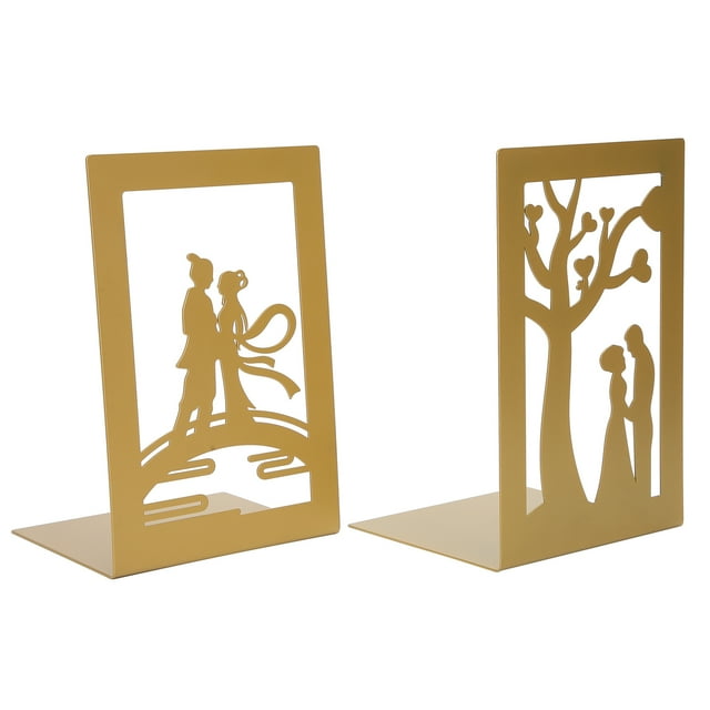 Garosa Book Ends, Thicken Book Ends Metal Book Divider, For Home Office School