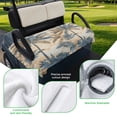 thumbnail image 5 of Golf Cart Seat Covers for 2 Seater,Navy Blue Brown Microfiber Cart Seat Towel Blanket,Tropical Botanical Palm Leaves Retro Absorbent Breathable Non Slip Bench Seats Protector for Golf Course 51"x31", 5 of 9