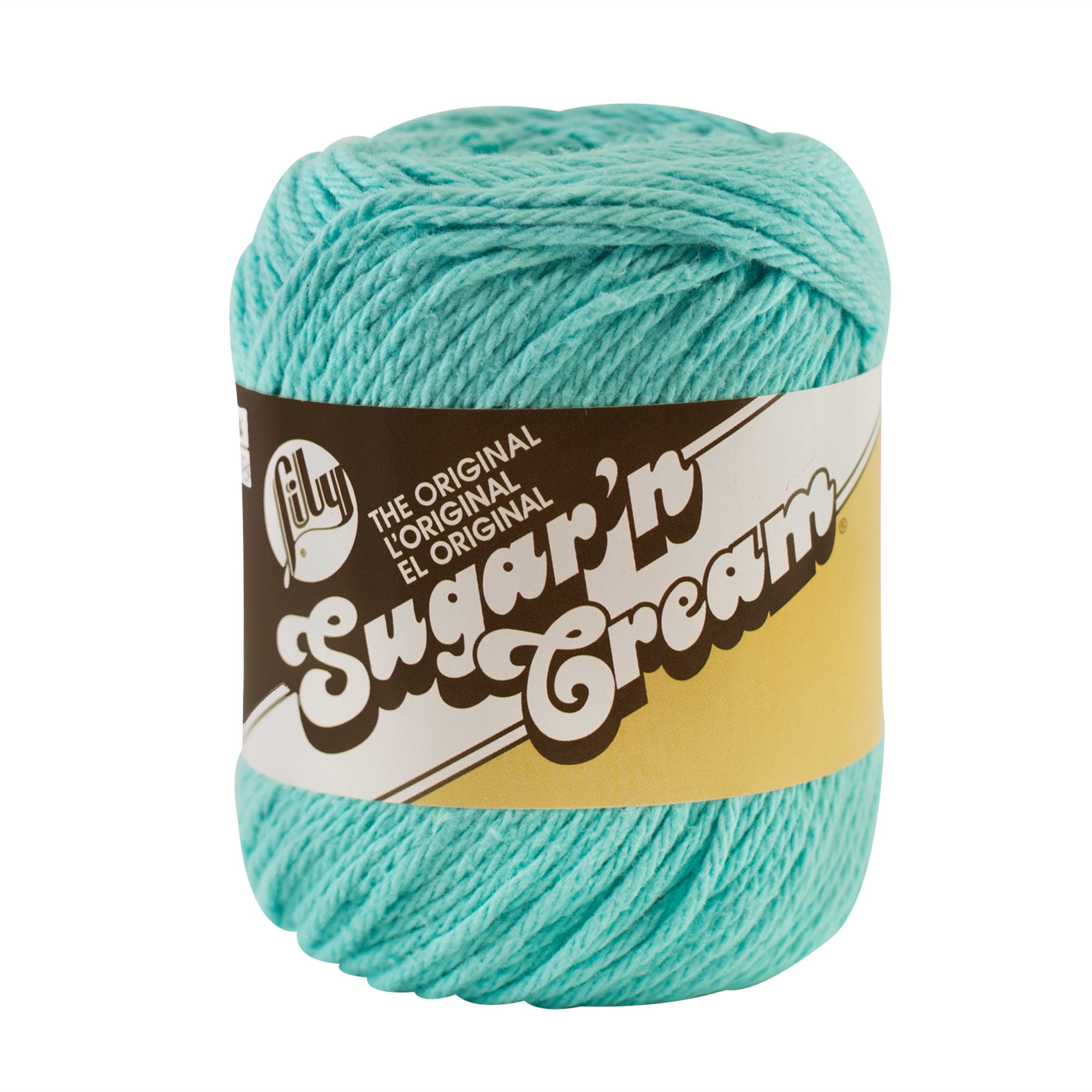2.5oz Yellow Medium 4 Gauge Lily Sugar N Cream The Original Solid Yarn Machine Wash & Dry 100% Cotton 
