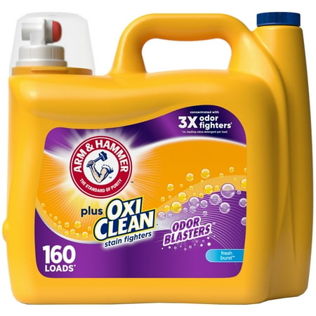 Arm & Hammer Plus OxiClean Odor Blasters Fresh Burst, 160 Loads Liquid Laundry Detergent, 208 Fl oz