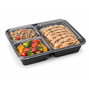 Mainstays 30-Piece Meal Prep Food Containers with 3 Compartments, BPA-Free