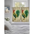 thumbnail image 3 of Vintage Rooster Bathroom Window Curtain, Farmhouse Retro Animals Elegant Light Filtering Coffee Kitchen Curtains, Bedroom Living Room Curtains 2 Panel 84"x54", 3 of 6