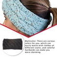 thumbnail image 4 of Sonducket Diadema de invierno para mujer, orejeras de ganchillo, motocicleta para mujer, color negro Accesorio para el cabello Negro Sonducket AP009482-01B, 4 of 6