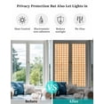 thumbnail image 4 of Window Privacy Film Orange Plaid Stained Glass Window Film Decorative Sun Block Window Cover Gradient Geometric Buffalo White Checkered Window Clings Static Adhesive Sticker for Bathroom 29.5"x118", 4 of 7