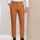 thumbnail image 1 of Pantalones rectos de corte recto con estampado de cuadros y bolsillos para hombre, pantalones casuales con botones, 1 of 6