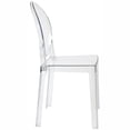 thumbnail image 6 of 2xhome Set of 2 Mid Century Modern Dining Room Side Chairs, Transparent Ghost Accent Armless Lounge Chairs, Clear, 6 of 6