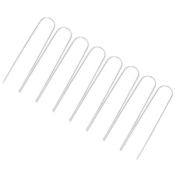 PAMINGONO Galvanized Iron U-Shaped Stakes for Outdoor Gardening Tent Anchors Metal Pegs