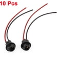 thumbnail image 2 of T10 de Plástico Suave luz del salpicadero de Cables Toma Hembra Negro 10pcs para Auto, 2 of 2