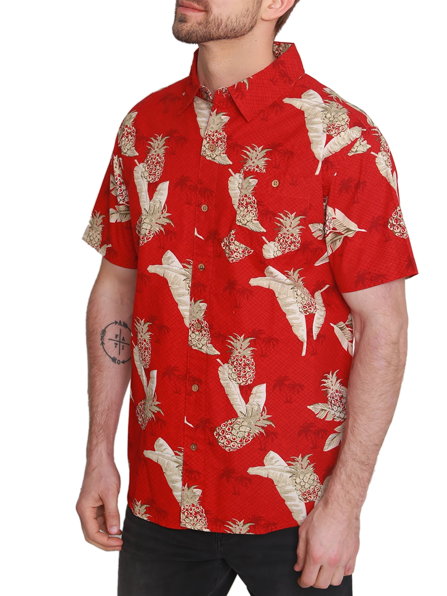 Pacific Marlin Men's Short Sleeve Hawaiian Woven Shirt