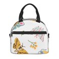 thumbnail image 2 of LNWH Fluttering Butterfly Pattern Lunch Bag, Reusable High Capacity Lunch Box, 2 of 8