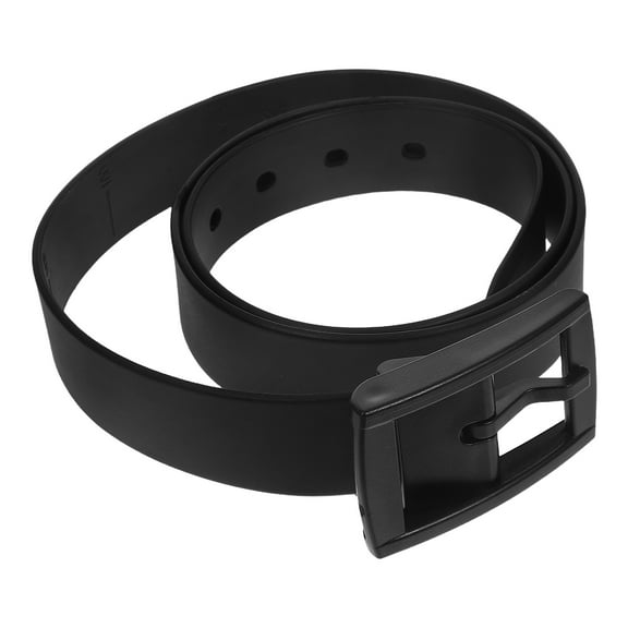 UPKOCH High Elasticity Silicone Belt Adjustable Rubber Belt Black Comfortable For Everyday Wear 1Set