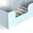 thumbnail image 7 of Bellemave Low Montessori 2-in-1 Beds, Wood Small Floor Bed Frame with Cute Ear Shaped Headboard for Aged 3-6 Years, No Box Spring Needed, Blue, 7 of 7