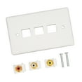 thumbnail image 1 of Placa de pared RCA 3 RCA NikouMX con conector hembra de Materiales ecológicos, 1 of 8