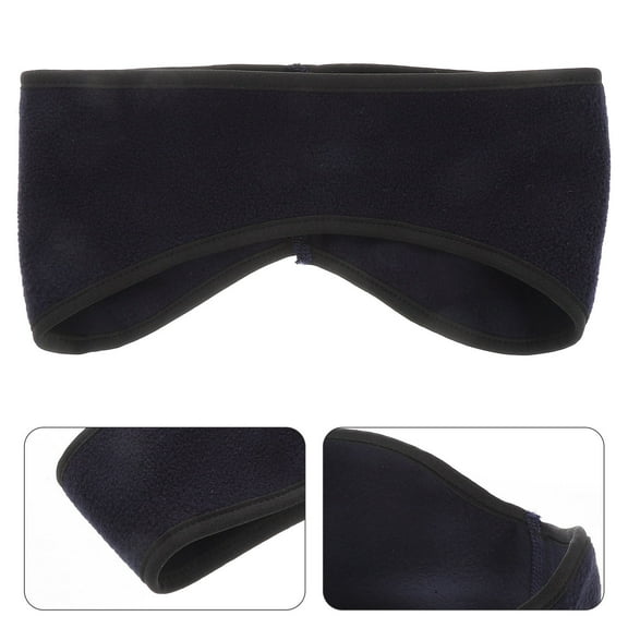 HEATSHAKING 1Set Dark Blue Winter Hairband for Men and Women Cold Weather Protection