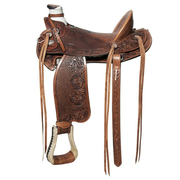 16 In Western Horse Wade Saddle American Leather Trail Barrel Racing Hilason Antique Brown