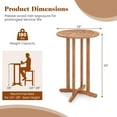 thumbnail image 3 of Gymax 39'' Outdoor Acacia Wood Bar Table w/ Slatted Tabletop for Garden Deck, 3 of 9