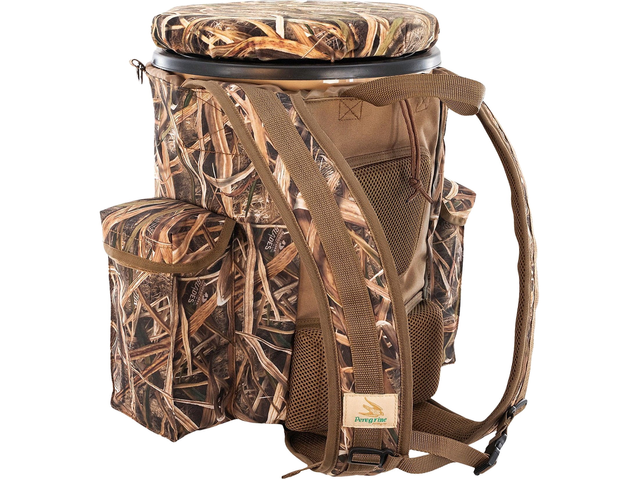 Peregrine Field Gear Venture Hunting Bucket Seat Pack Lite Mossy Oak Shadow Grass Blades