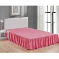 thumbnail image 2 of Super Soft Solid Bed Skirt King Size Luxury Brushed Microfiber 14" Pink Gathered Dust Ruffle, 2 of 3