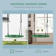 thumbnail image 5 of HOMCOM 39" Kids Saucer Tree Swing Round Outdoor Swing with Straps Attaches to Trees or Existing Swing Kids Fabric Sets Backyard Playground, Green, 5 of 9