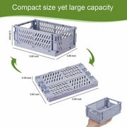 6-Pack Mini Plastic Crates,folding storage crate,Mini Plastic Baskets for Office Organization