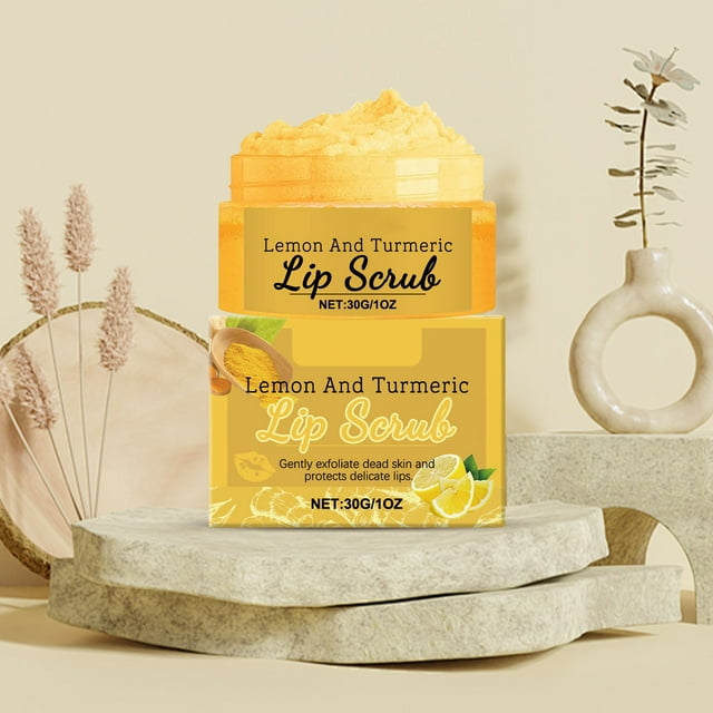 Orange Lip Scrub - Hydrating & Exfoliating Lip Treatment for Dry, Chapped Lips - Moisturizes & Brightens - 30g Lip Care with Natural Ingredients - Gentle Lip Exfoliator for Soft, Smooth Lips