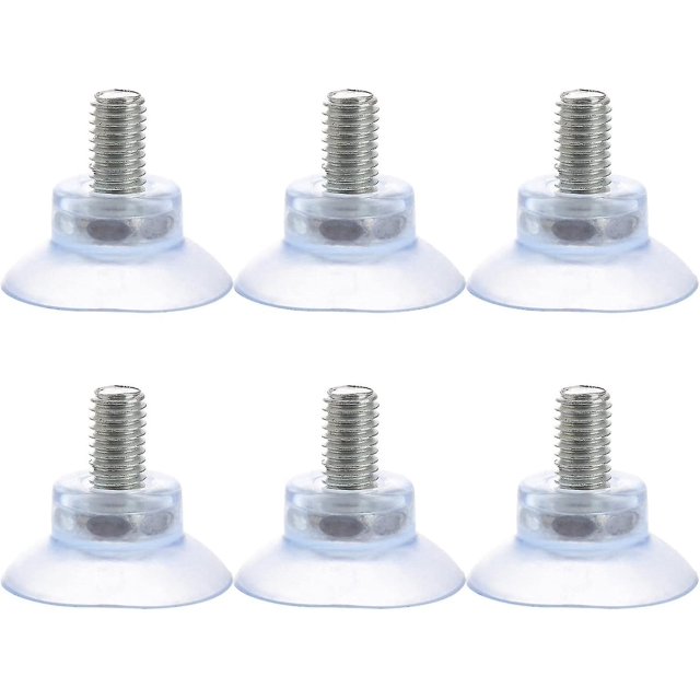 Ventosa de vidrio de PVC transparente Ventosas anticolisión Ventosas Soportes de ventosas Tornillos para mesa de vidrio (6 piezas) Ternel YGWL