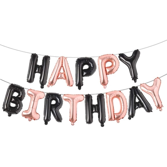 Happy Birthday Balloons, Aluminum Foil Banner Balloons for Birthday Party Decorations and Supplies 16 inches