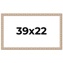 39x22 Frame White Real Wood Picture Frame Width 1.5 inches | Interior Frame Depth 0.5 inches |