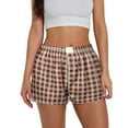 thumbnail image 2 of Women's Shorts Wide Leg High Waisted Loose Wide Leg Retro Checkered Pants Baggy Dressy Casual Womens Jorts S-2XL, 2 of 8