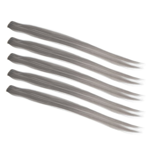 Extensiones De Cabello, 5 Piezas De Cabello Liso Clip 21.65 Pulgadas De Alta Temperatura De Alta Temperatura Respaldo De Cabello Extensión Para Uso De Cosplay Y Fiesta