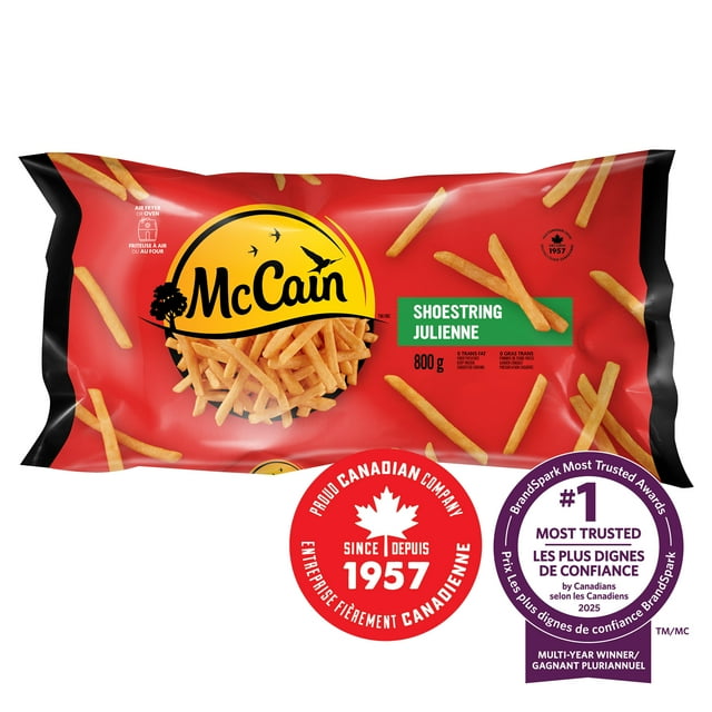 McCain® Shoestring Fries, Made in Canada from domestic and imported ingredients, 800g