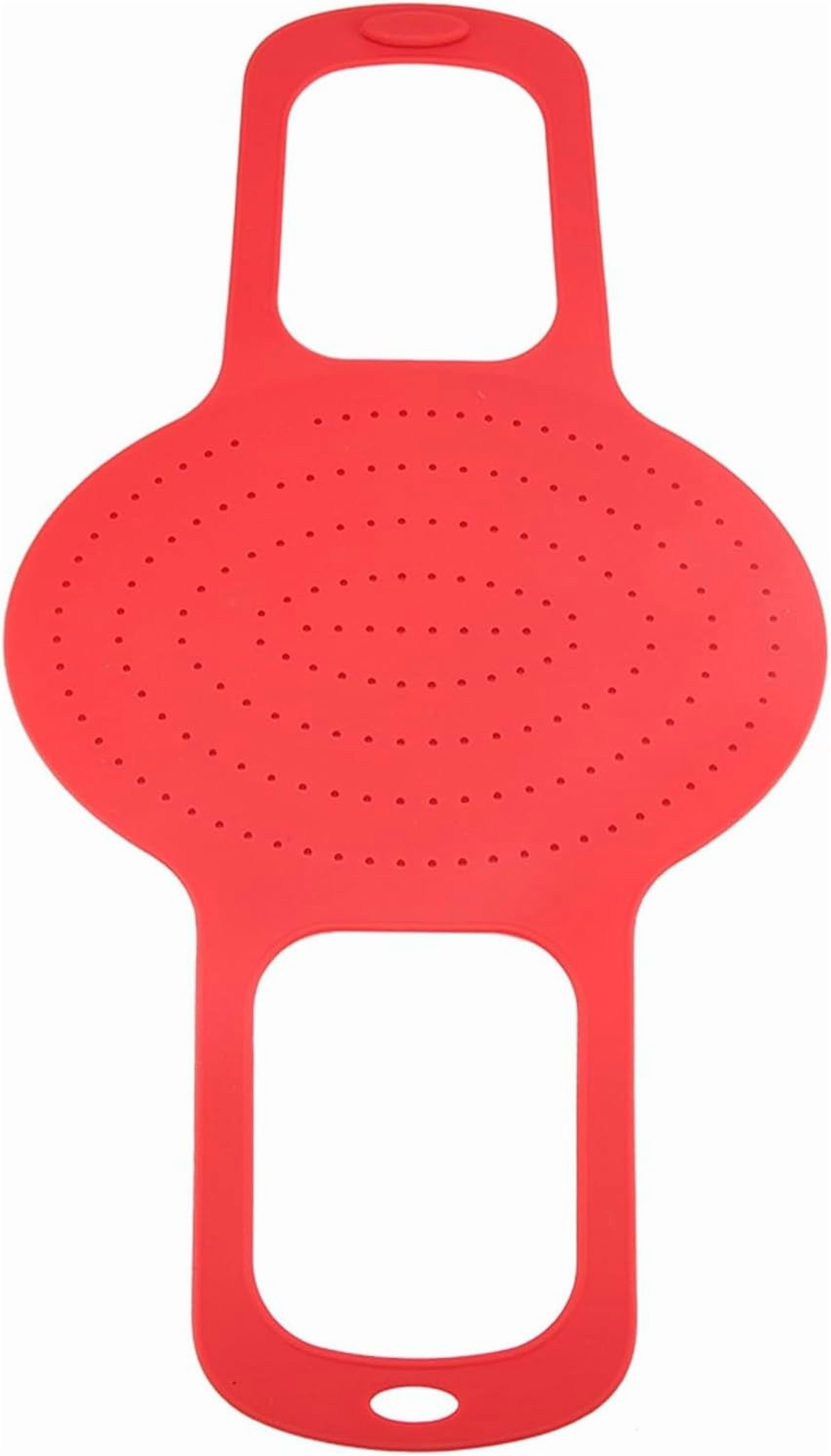 ABPETE Heat Resistant Turkey Lifter, Poultry Lifter Turkey Roasting Sling, Oven Baking Mat Silicone Mat Non-Stick Cooker Sling, Multipurpose Cooking Accessory(Red)