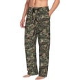 thumbnail image 3 of Mens Pajama Pants - Soft Sleep & Lounge Pants for Men, Camouflage tree branch Cuteness Casual PJ Bottoms Pants with Pockets, 3 of 5