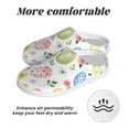 thumbnail image 6 of Daiia Easter Egg3 Print Women’s Fuzzy Slippers Memory Foam Lightweight House Shoes Cozy Loafer Flannel House Shoes-37/38, 6 of 7