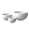 thumbnail image 2 of LeisureMod Iris 3-Piece Fiberstone Round Planter Set in White, 2 of 14