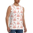 thumbnail image 2 of Pofeuu Rabbit Is And Carrots Print Men's Muscle T-Shirt, Sleeveless, Muscle Tank, Classic Muscle Tee Top For Men Casual Sleeveless Muscle T-Shirt Trendy Clothes-Large, 2 of 7