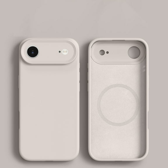 TECH CIRCLE For iPhone Air Magnetic Liquid Silicone Case Shockproof Anti-Fingerprint Flexible Lightweight Non-Slip TPU Basic Protective Cover [Compatible with Magsafe] Magnetic Support,